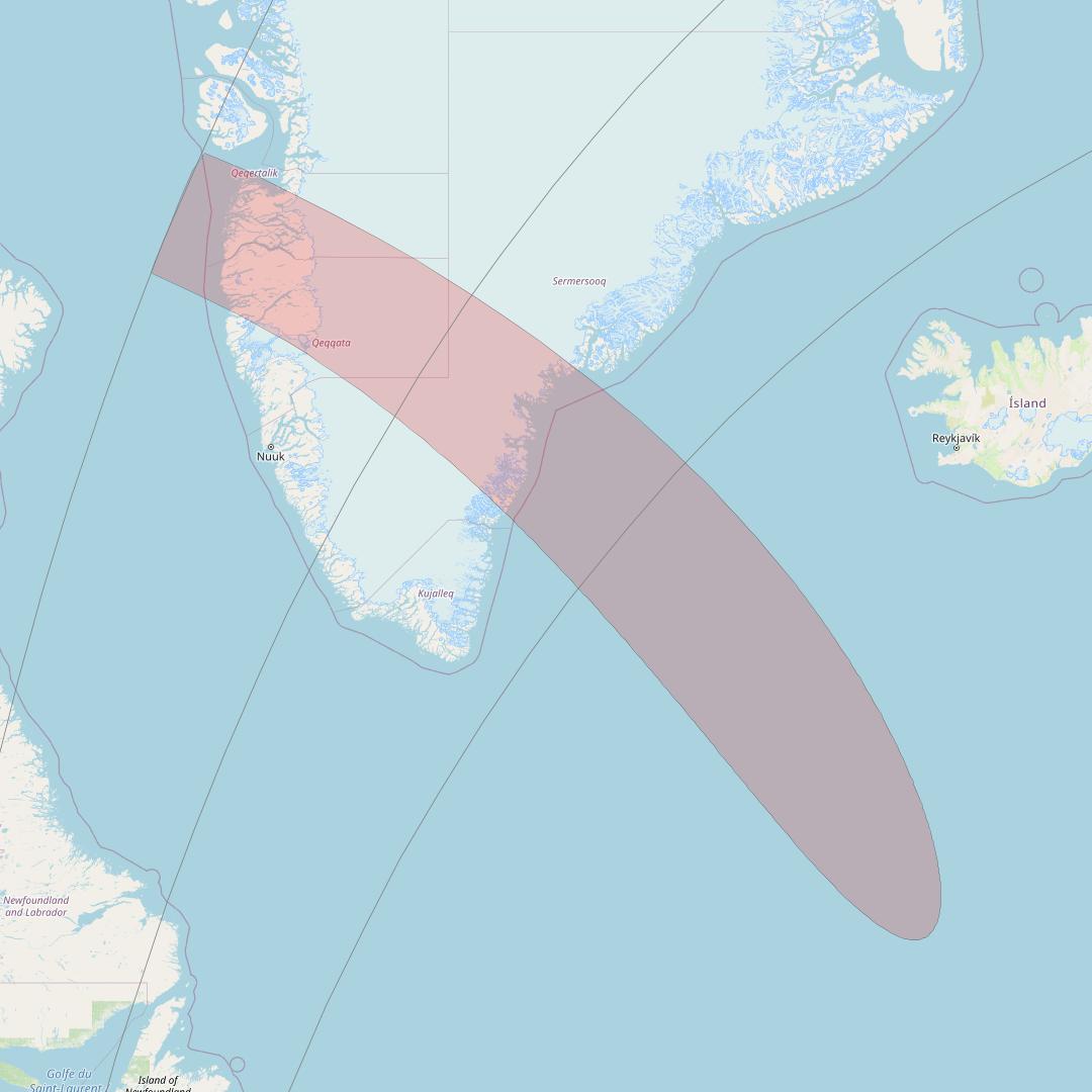 Eutelsat 10B at 10&deg; E downlink Ku-band S026 User Spot beam coverage map