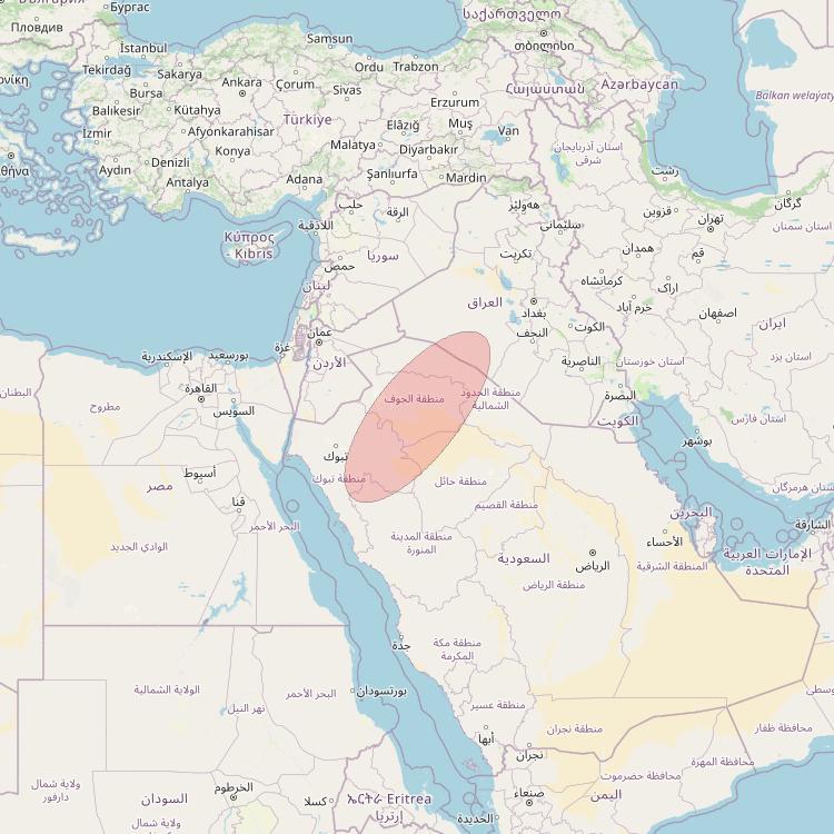 Eutelsat 10B at 10&deg; E downlink Ku-band S042 User Spot beam coverage map