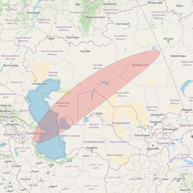 Eutelsat 10B at 10&deg; E downlink Ku-band S055 User Spot beam coverage map