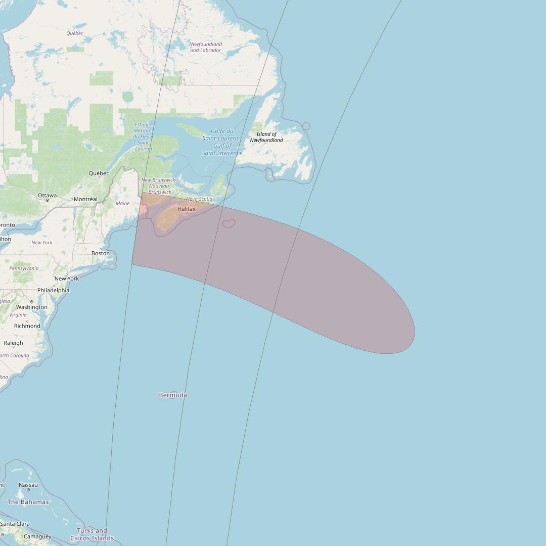 Eutelsat 10B at 10&deg; E downlink Ku-band S074 User Spot beam coverage map
