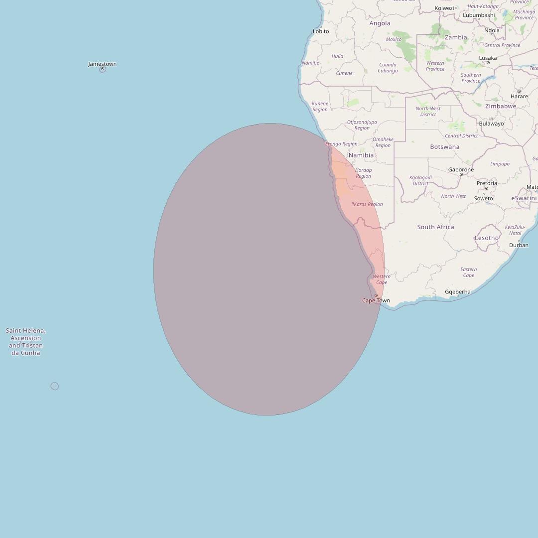 Eutelsat 10B at 10&deg; E downlink Ku-band S136 User Spot beam coverage map