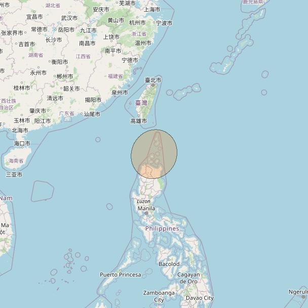 Nusantara Lima at 113&deg; E downlink Ka-band S043 User Spot beam coverage map