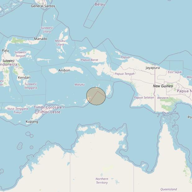 Nusantara Lima at 113&deg; E downlink Ka-band S094 User Spot beam coverage map