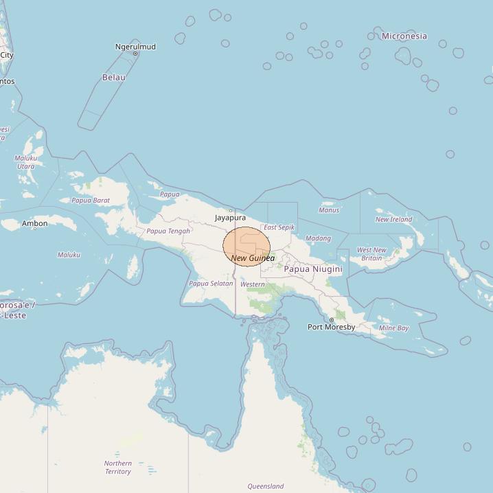 Nusantara Lima at 113&deg; E downlink Ka-band S098 User Spot beam coverage map