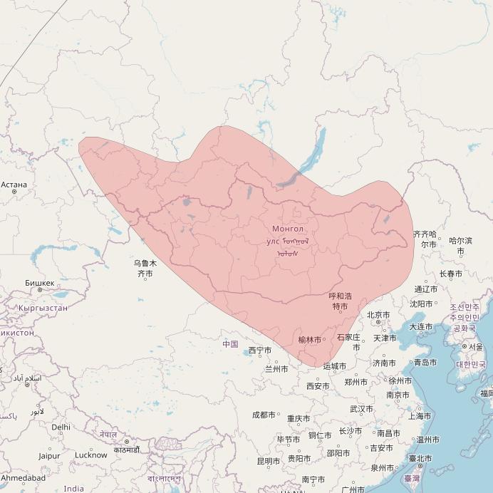 Asiasat 9 at 122° E downlink Ku-band Mongolia beam coverage map