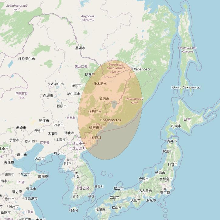 Chinasat 26 at 125&deg; E downlink Ka-band B050 User Spot beam coverage map