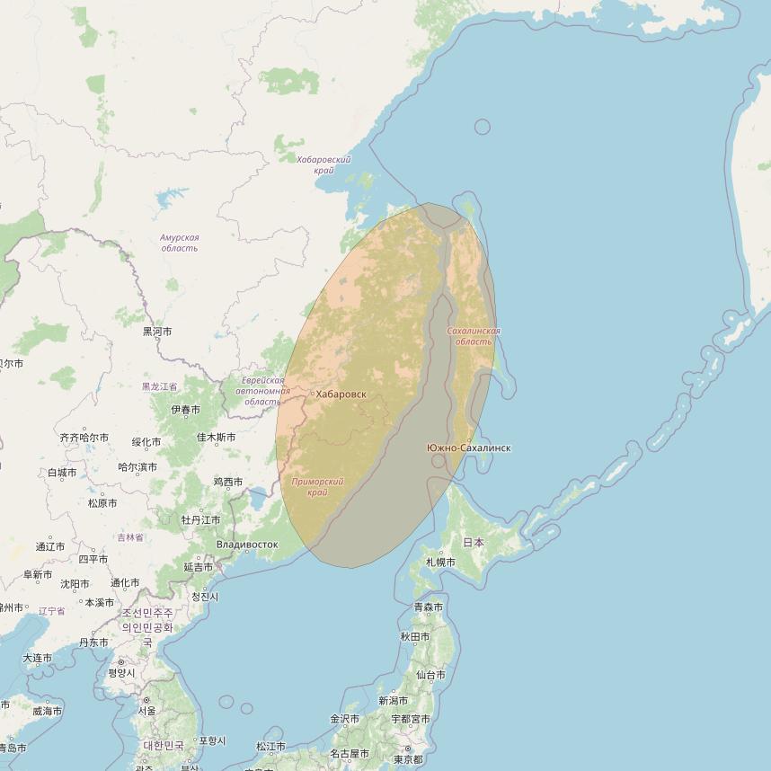 Chinasat 26 at 125&deg; E downlink Ka-band B054 User Spot beam coverage map