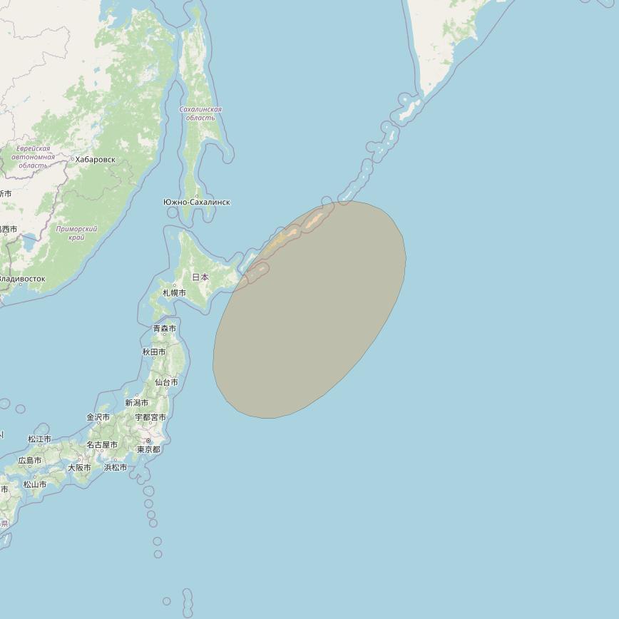 Chinasat 26 at 125&deg; E downlink Ka-band B059 User Spot beam coverage map