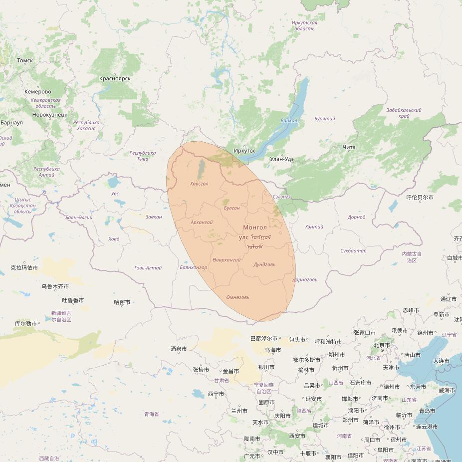 Chinasat 26 at 125&deg; E downlink Ka-band B062 User Spot beam coverage map