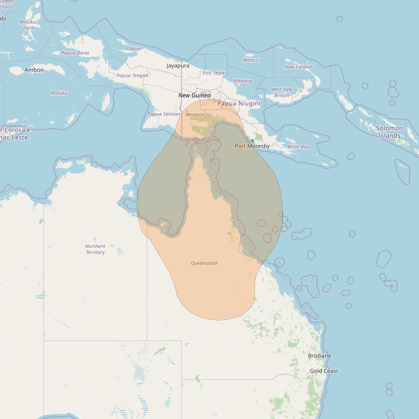 Chinasat 26 at 125&deg; E downlink Ka-band B171 User Spot beam coverage map