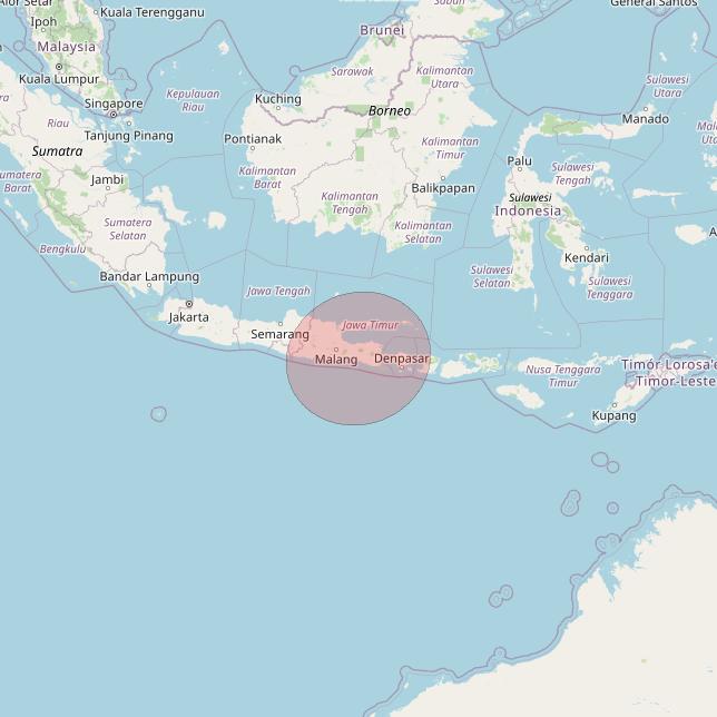 APSTAR 6E at 134&deg; E downlink Ku-band Spot09 User Spot beam coverage map