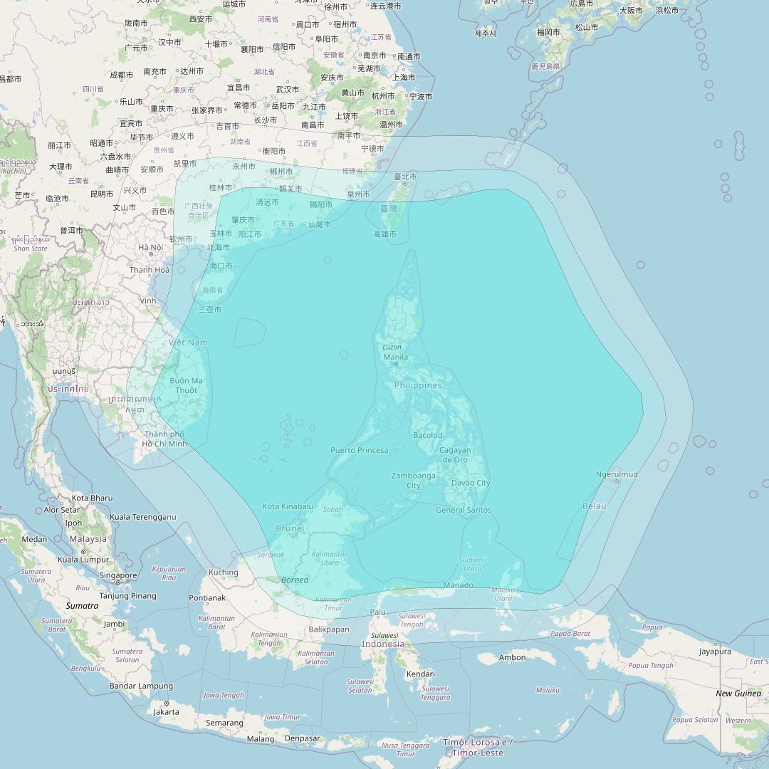 Inmarsat-4F2 at 143&deg; E downlink L-band F2R015 Regional Spot beam coverage map