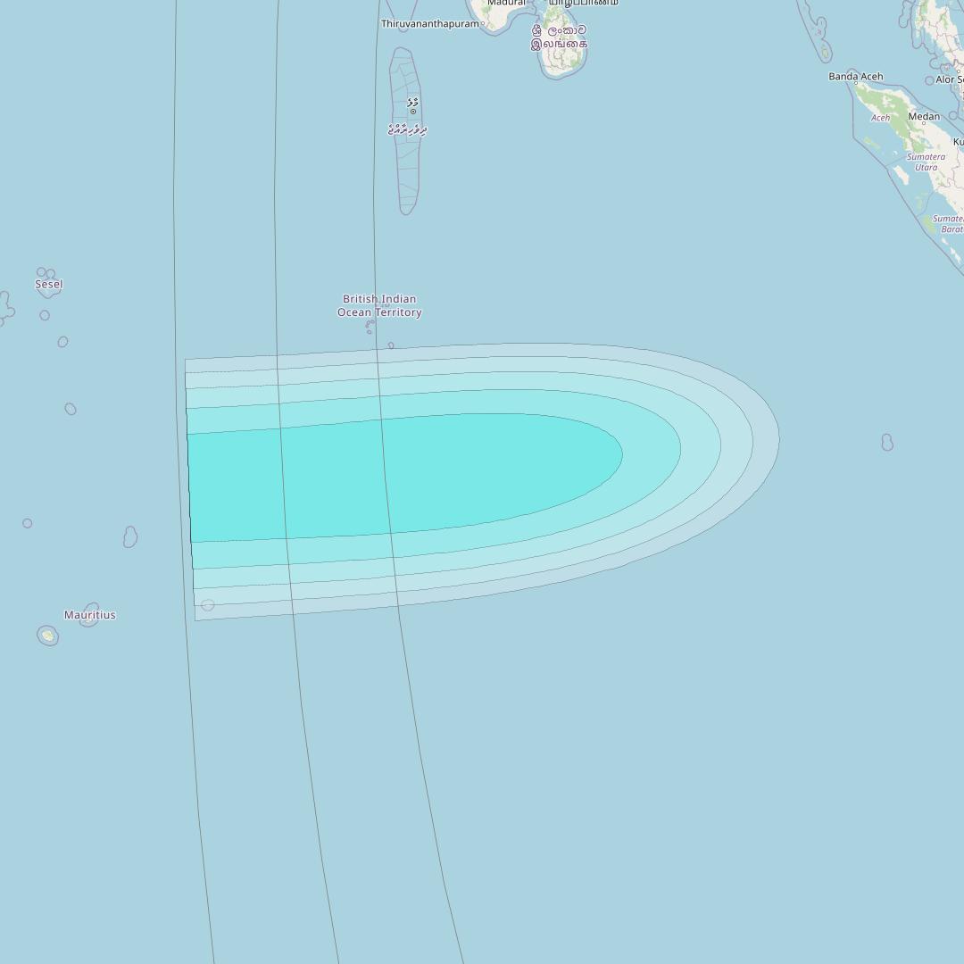 Inmarsat-4F2 at 143&deg; E downlink L-band F2S002 User Spot beam coverage map