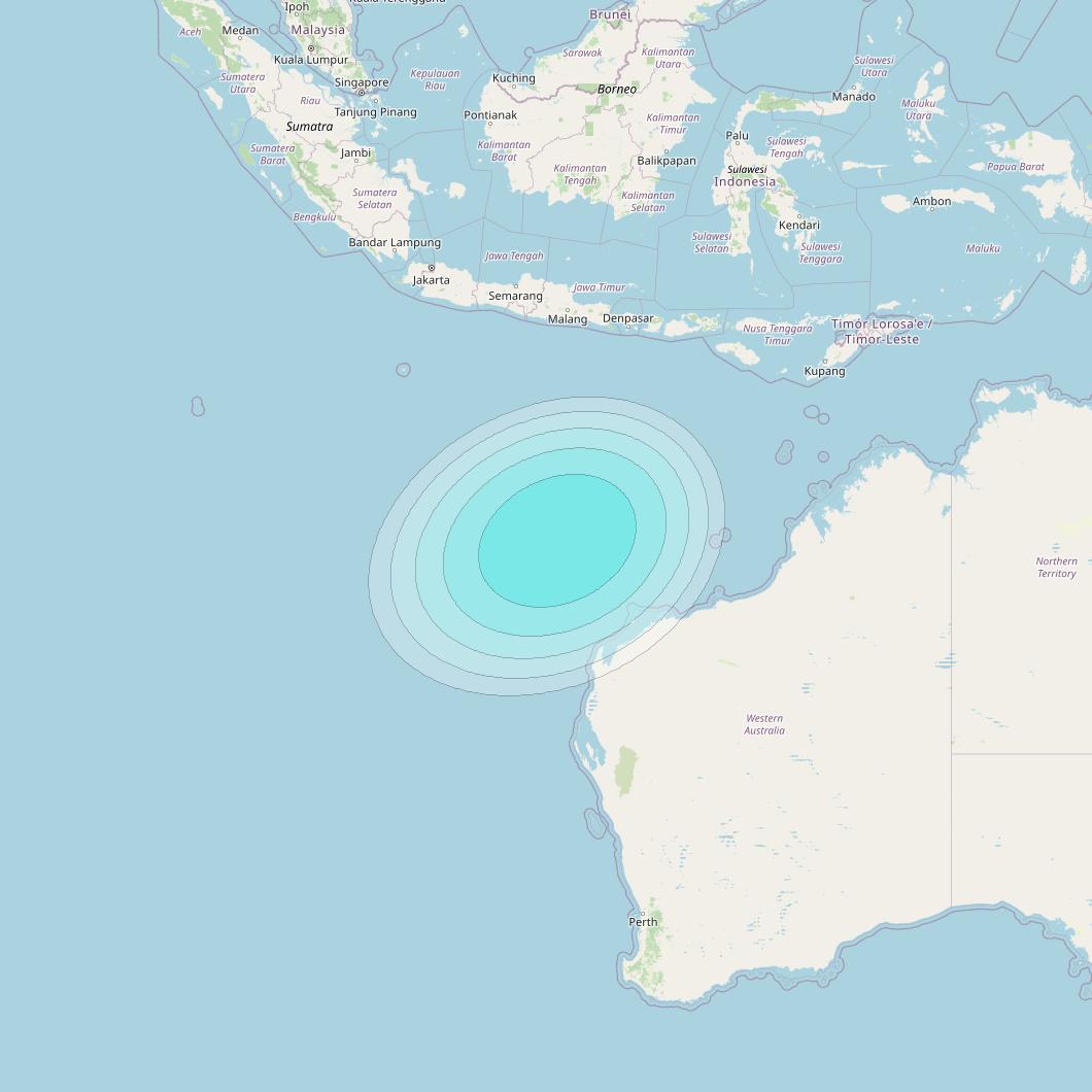 Inmarsat-4F2 at 143&deg; E downlink L-band F2S032 User Spot beam coverage map