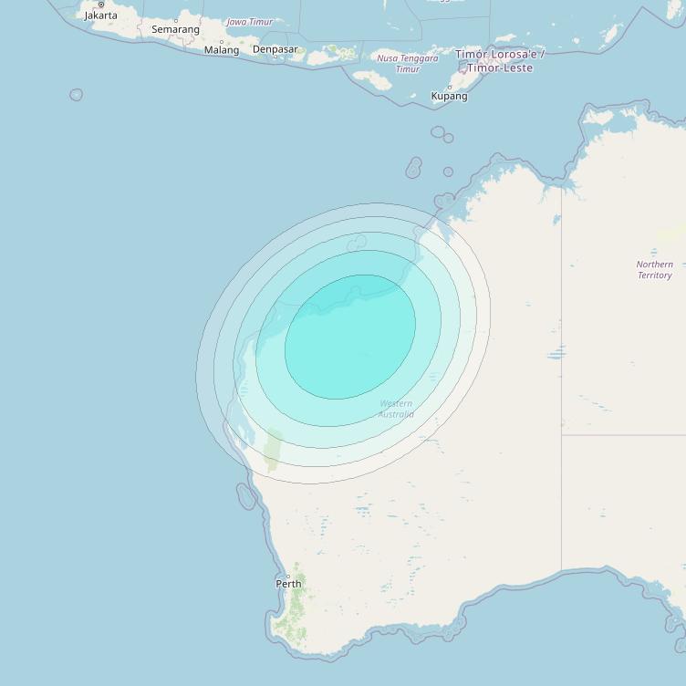 Inmarsat-4F2 at 143&deg; E downlink L-band F2S044 User Spot beam coverage map