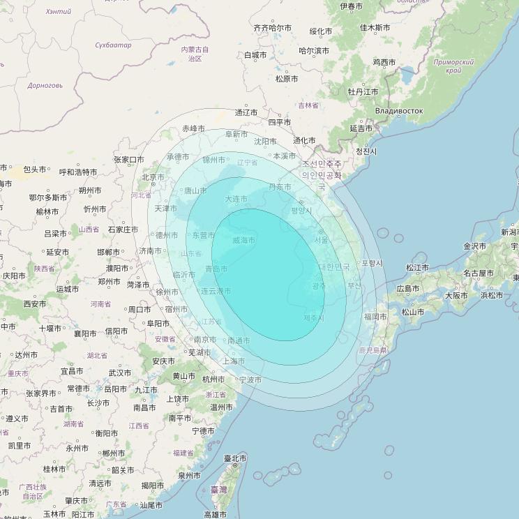Inmarsat-4F2 at 143&deg; E downlink L-band F2S065 User Spot beam coverage map