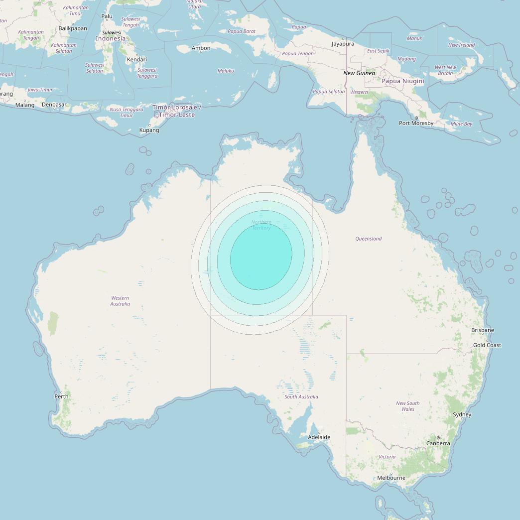 Inmarsat-4F2 at 143&deg; E downlink L-band F2S072 User Spot beam coverage map