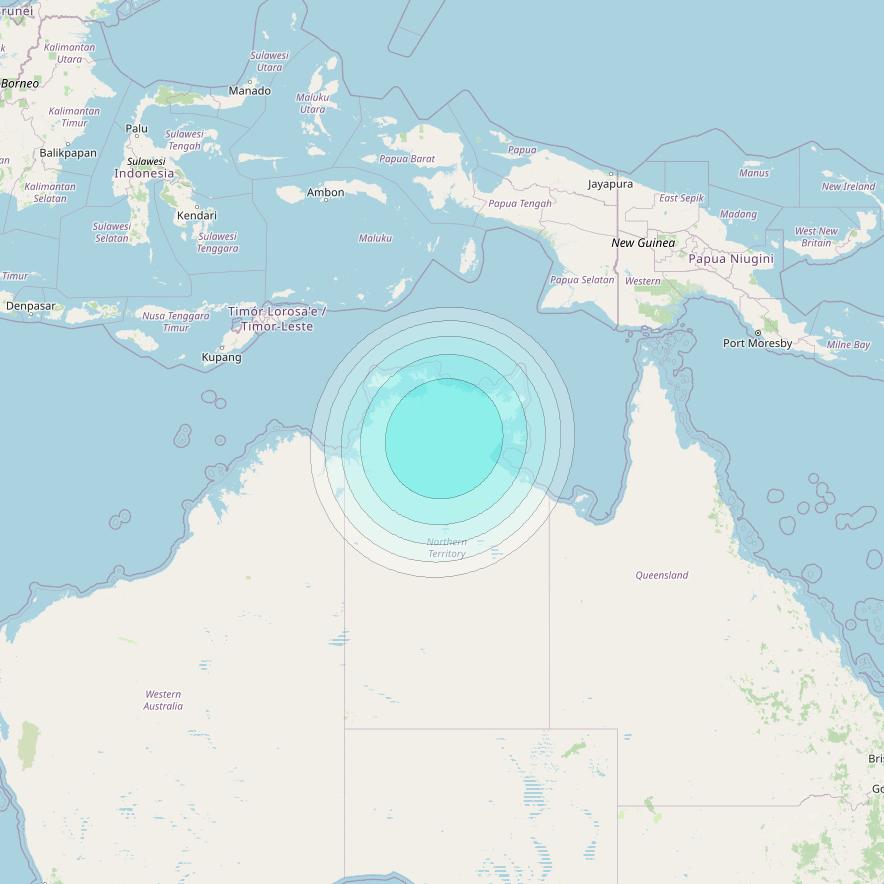 Inmarsat-4F2 at 143&deg; E downlink L-band F2S073 User Spot beam coverage map