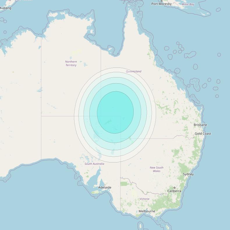 Inmarsat-4F2 at 143&deg; E downlink L-band F2S086 User Spot beam coverage map
