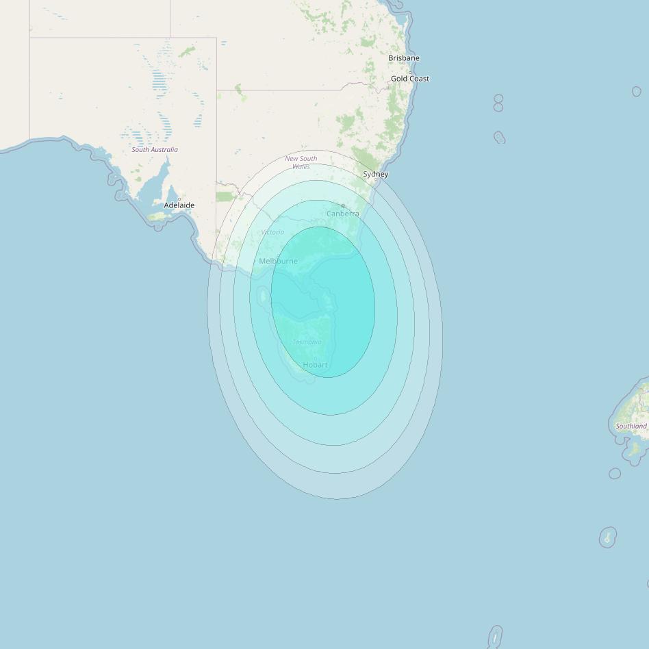 Inmarsat-4F2 at 143&deg; E downlink L-band F2S099 User Spot beam coverage map