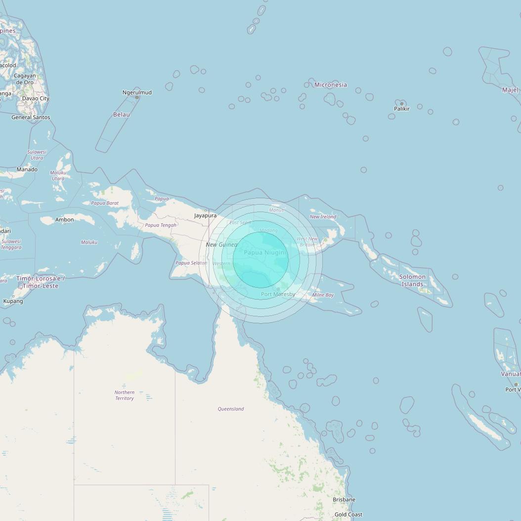 Inmarsat-4F2 at 143&deg; E downlink L-band F2S103 User Spot beam coverage map