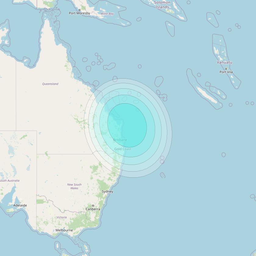 Inmarsat-4F2 at 143&deg; E downlink L-band F2S115 User Spot beam coverage map