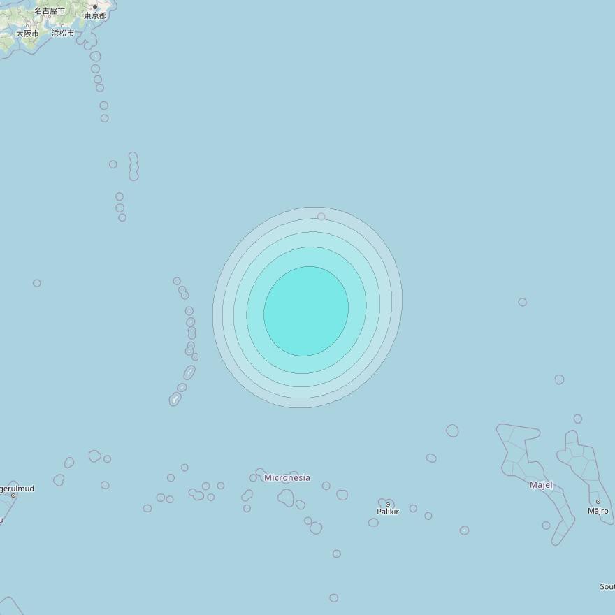 Inmarsat-4F2 at 143&deg; E downlink L-band F2S121 User Spot beam coverage map