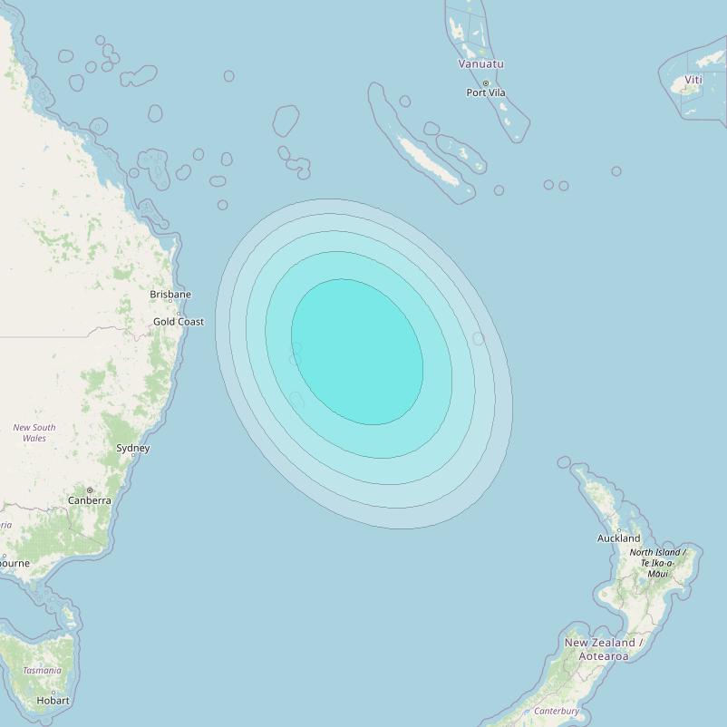 Inmarsat-4F2 at 143&deg; E downlink L-band F2S128 User Spot beam coverage map