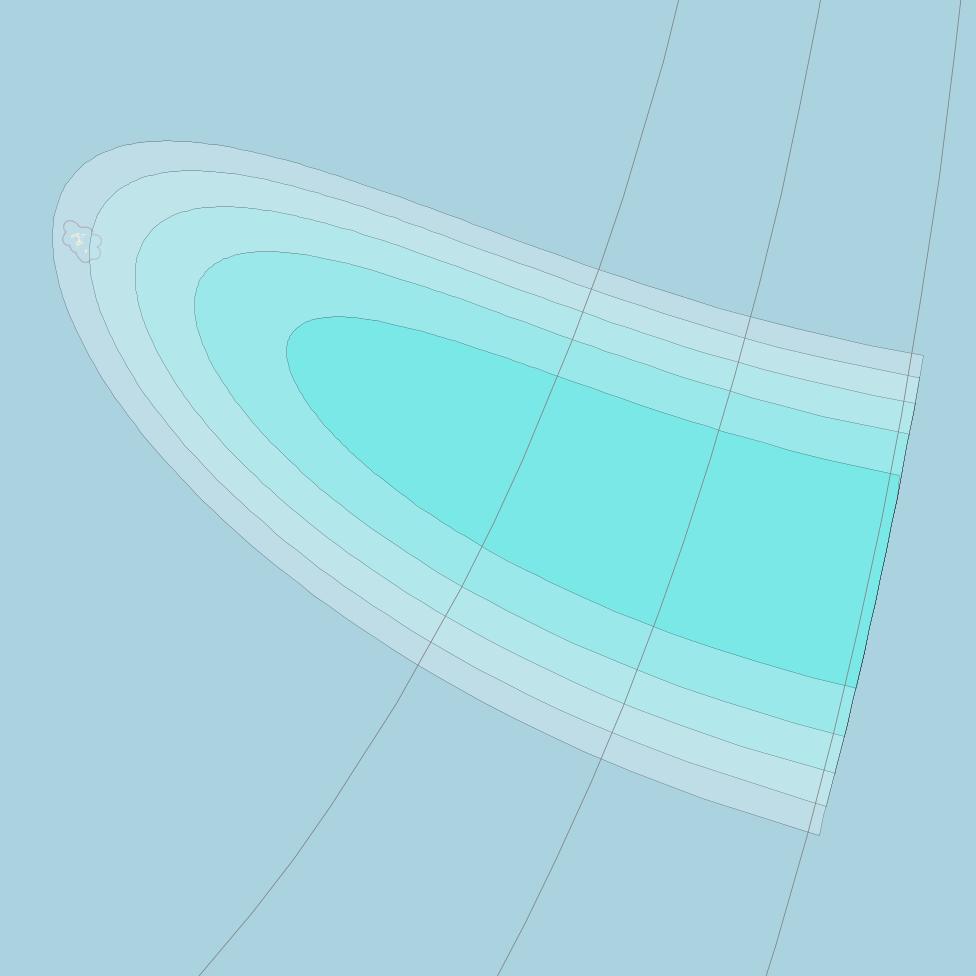 Inmarsat-4F2 at 143&deg; E downlink L-band F2S154 User Spot beam coverage map