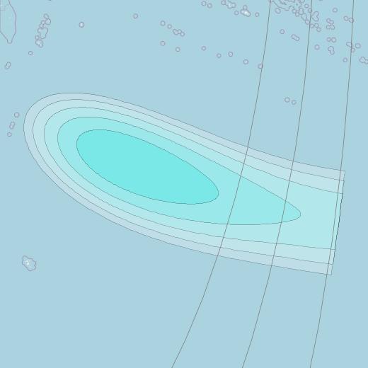 Inmarsat-4F2 at 143&deg; E downlink L-band F2S168 User Spot beam coverage map