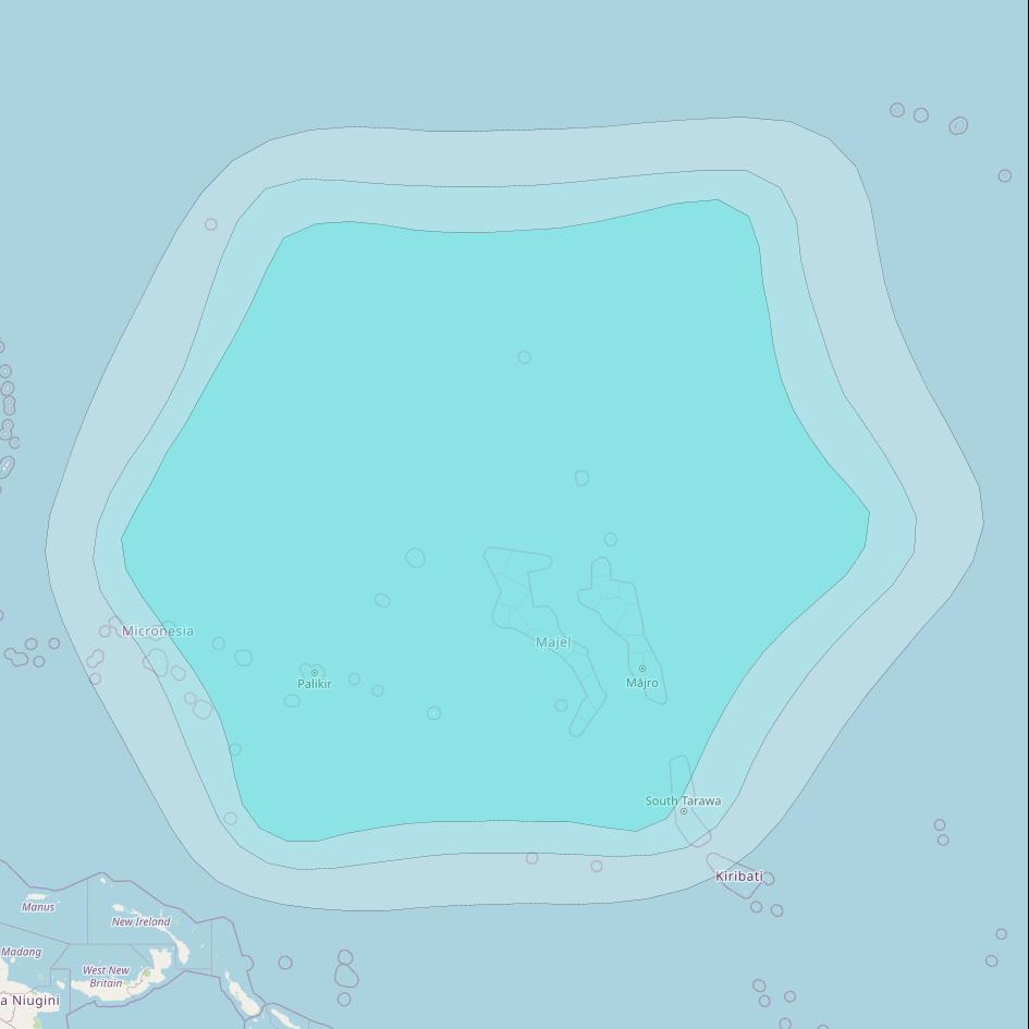 Inmarsat-4F1 at 143° E downlink L-band R006 Regional Spot beam coverage map