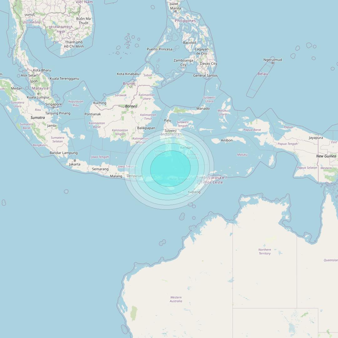 Inmarsat-4F1 at 143° E downlink L-band S046 User Spot beam coverage map
