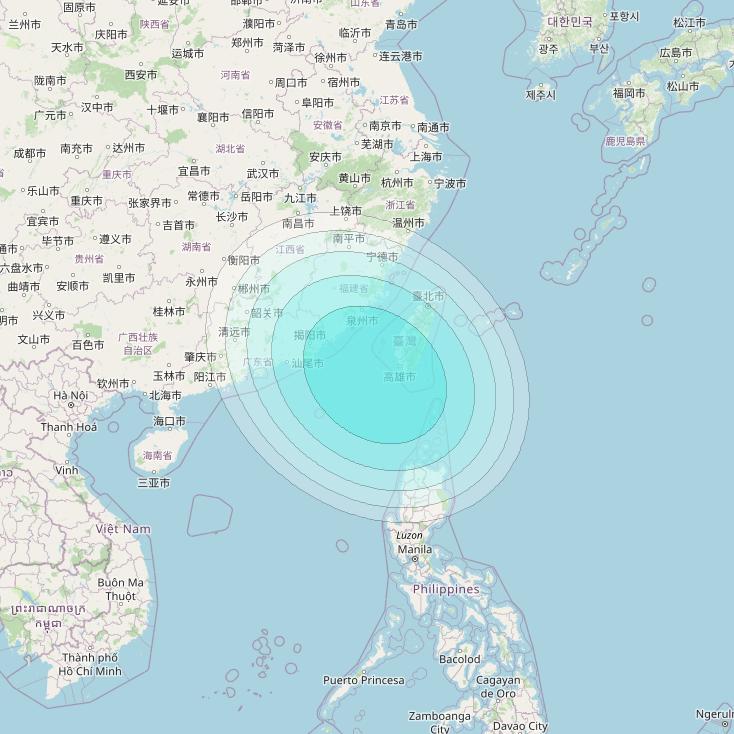 Inmarsat-4F1 at 143° E downlink L-band S050 User Spot beam coverage map