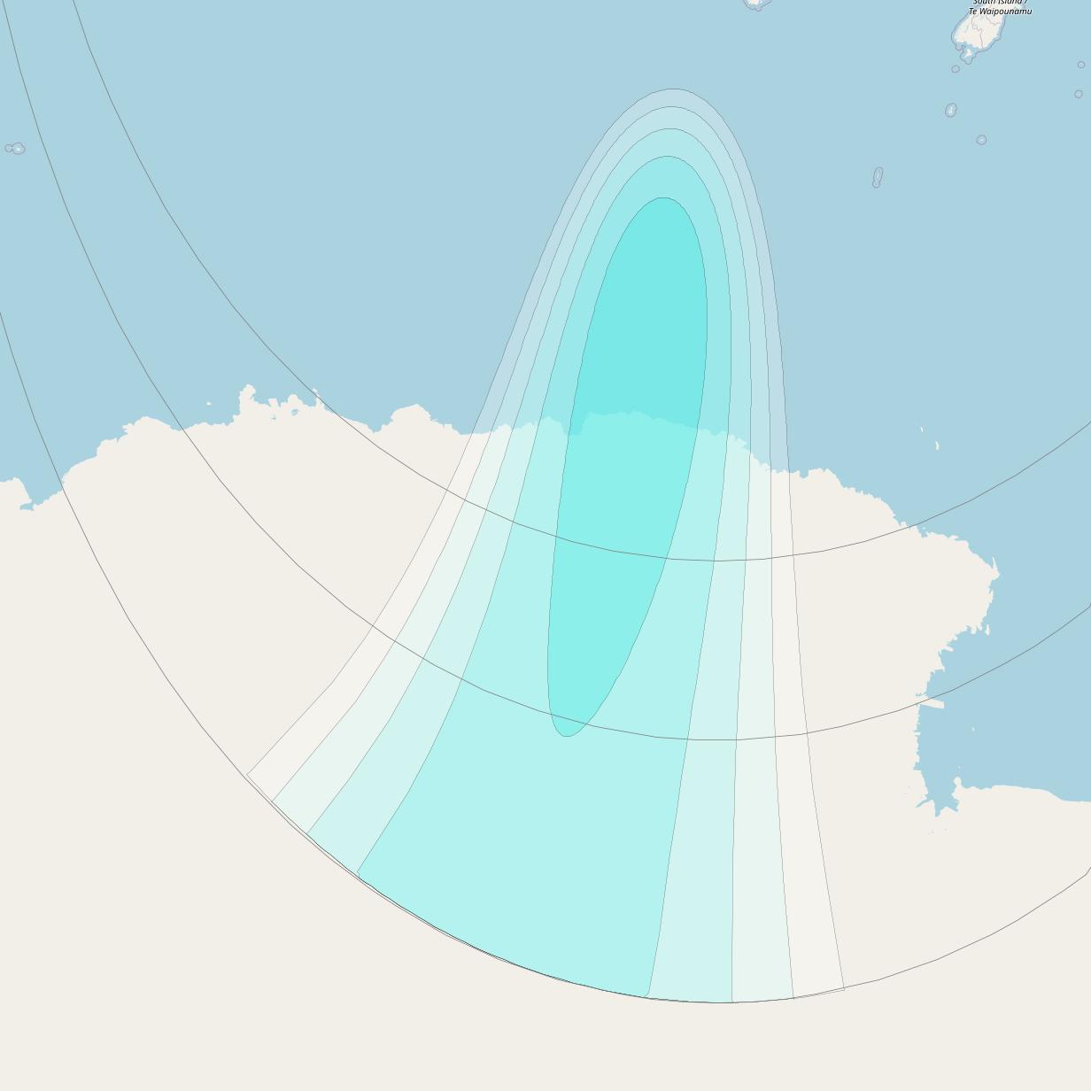Inmarsat-4F1 at 143° E downlink L-band S083 User Spot beam coverage map
