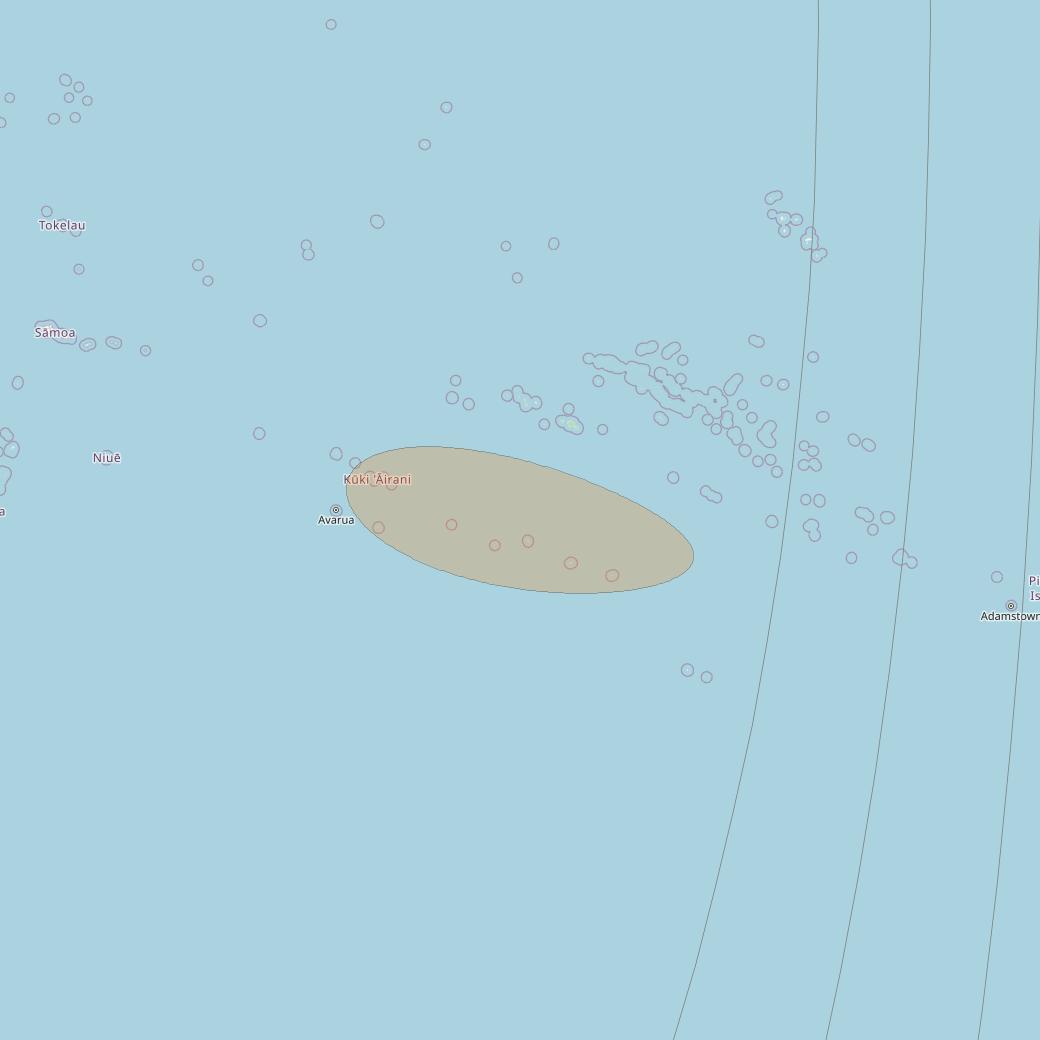 JCSat 1C at 150° E downlink Ka-band S31 (Tubuai/LHCP/B) User Spot beam coverage map