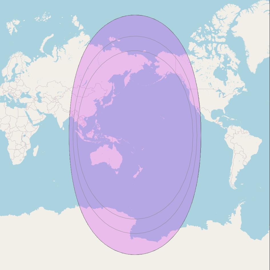 Horizons 3E at 169&deg; E downlink C-band Global beam coverage map