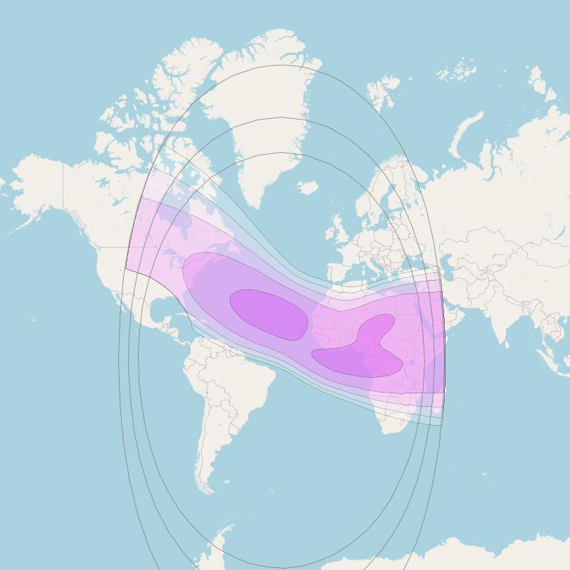 Intelsat 25 at 32° W downlink C-band Africa beam coverage map
