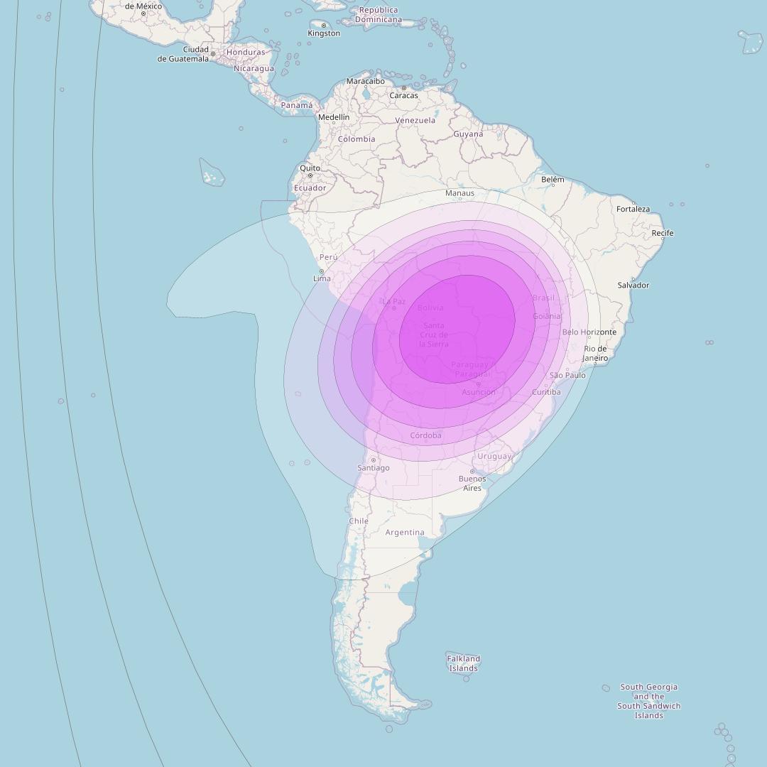 Intelsat 35e at 34° W downlink C-band C13 User Spot beam coverage map