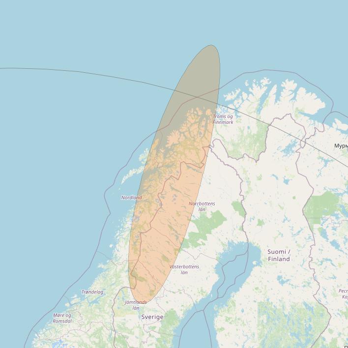 Eutelsat Konnect VHTS at 3&deg; E downlink Ka-band S002 User Spot beam coverage map
