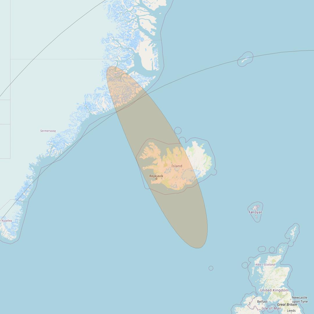 Eutelsat Konnect VHTS at 3&deg; E downlink Ka-band S003 User Spot beam coverage map