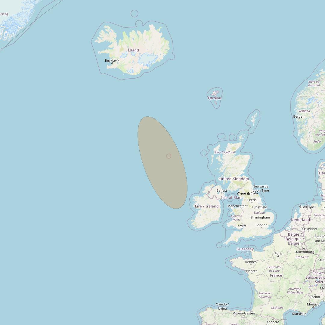Eutelsat Konnect VHTS at 3&deg; E downlink Ka-band S010 User Spot beam coverage map