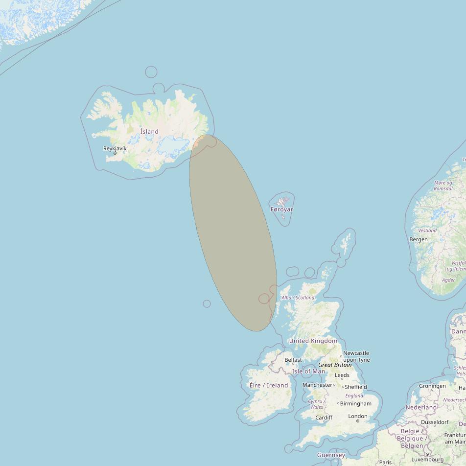 Eutelsat Konnect VHTS at 3&deg; E downlink Ka-band S011 User Spot beam coverage map