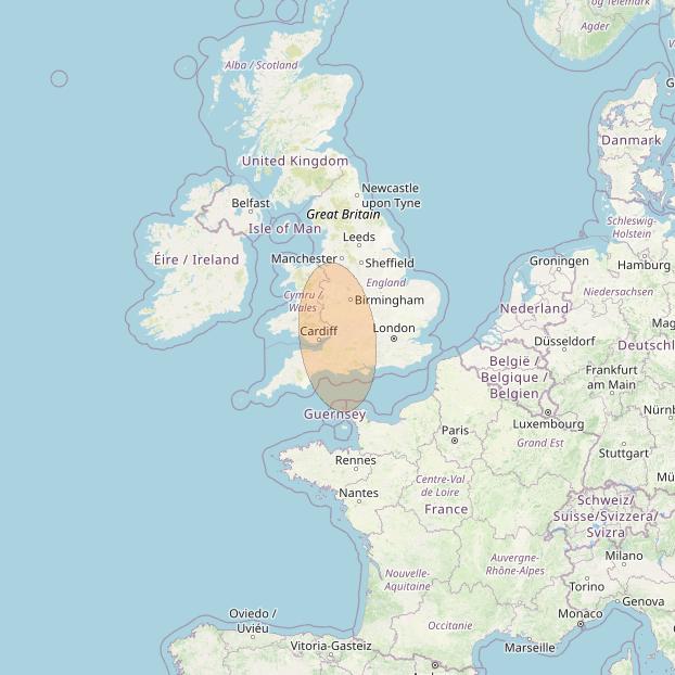 Eutelsat Konnect VHTS at 3&deg; E downlink Ka-band S040 User Spot beam coverage map