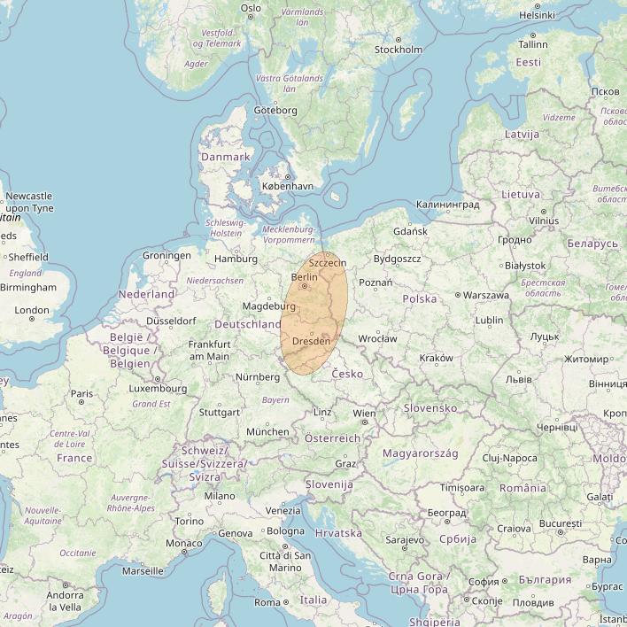 Eutelsat Konnect VHTS at 3&deg; E downlink Ka-band S046 User Spot beam coverage map