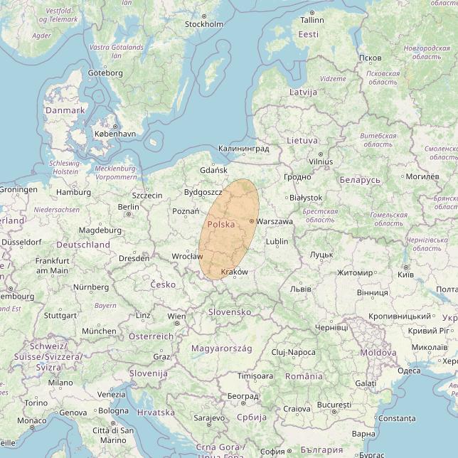 Eutelsat Konnect VHTS at 3&deg; E downlink Ka-band S048 User Spot beam coverage map