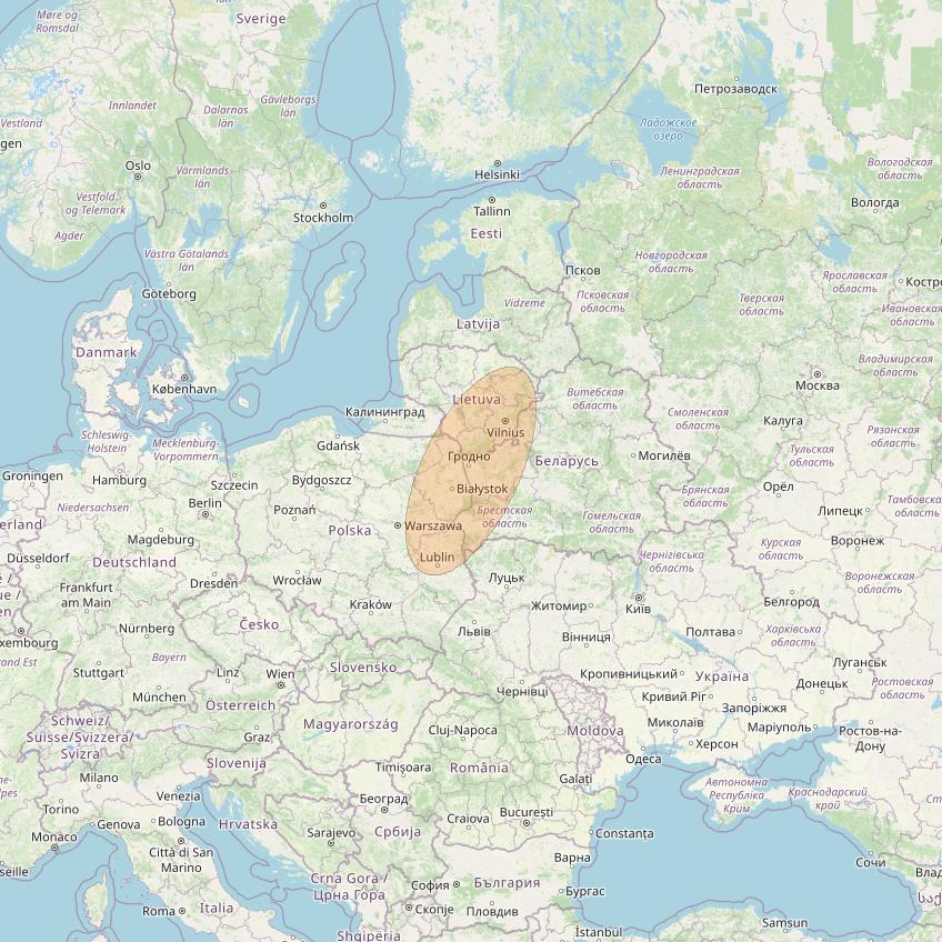 Eutelsat Konnect VHTS at 3&deg; E downlink Ka-band S049 User Spot beam coverage map