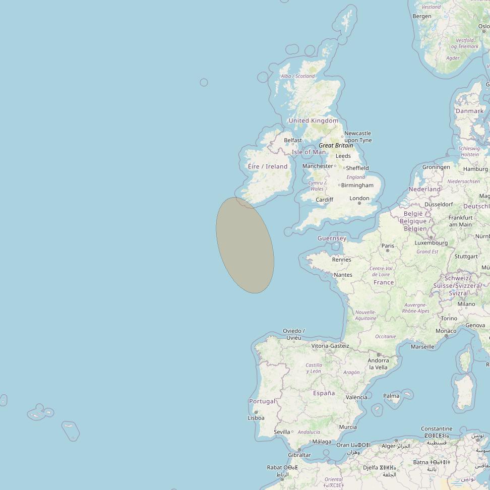 Eutelsat Konnect VHTS at 3&deg; E downlink Ka-band S050 User Spot beam coverage map