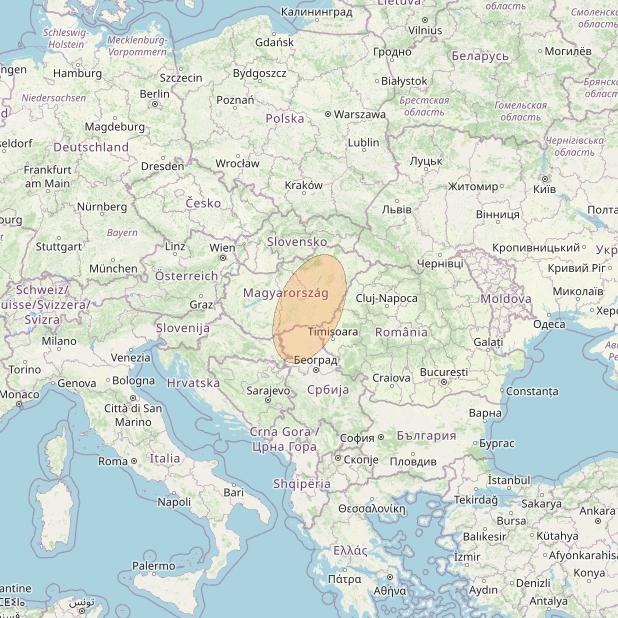 Eutelsat Konnect VHTS at 3&deg; E downlink Ka-band S078 User Spot beam coverage map