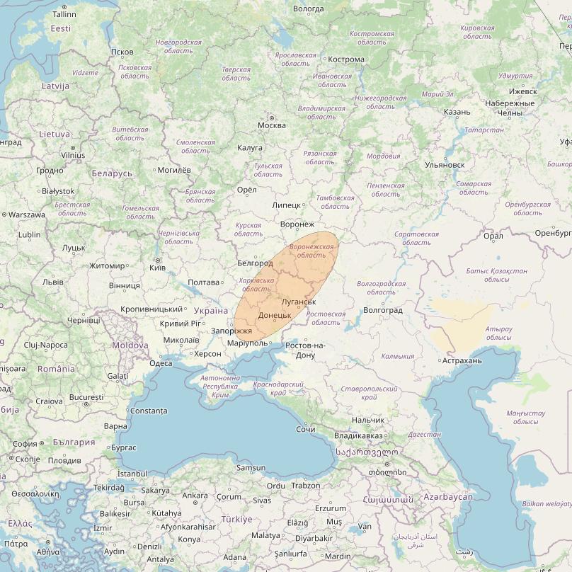 Eutelsat Konnect VHTS at 3&deg; E downlink Ka-band S083 User Spot beam coverage map