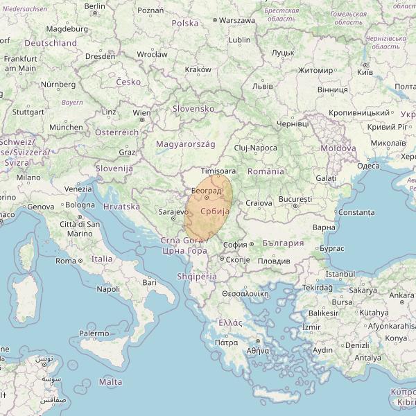 Eutelsat Konnect VHTS at 3&deg; E downlink Ka-band S097 User Spot beam coverage map
